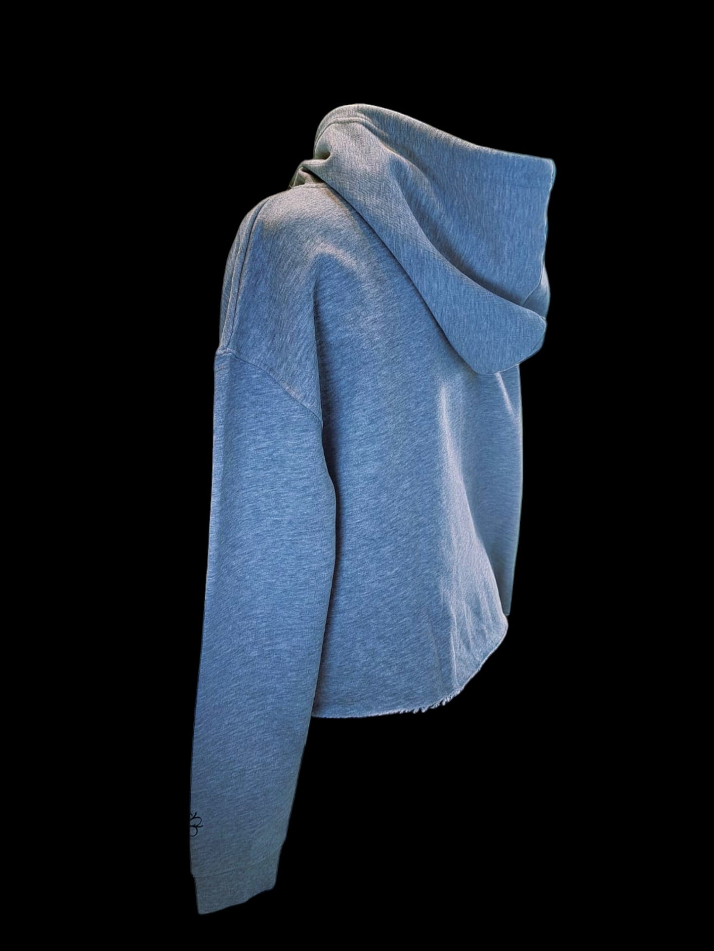 Polerón Crop Mujer gris