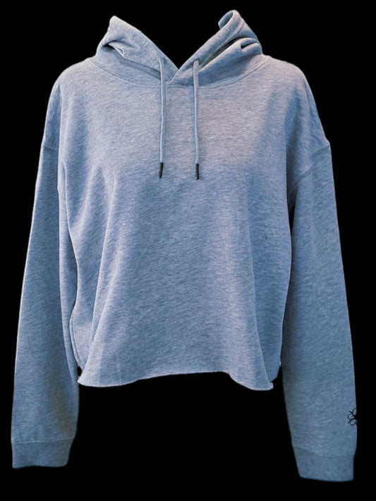Polerón Crop Mujer gris