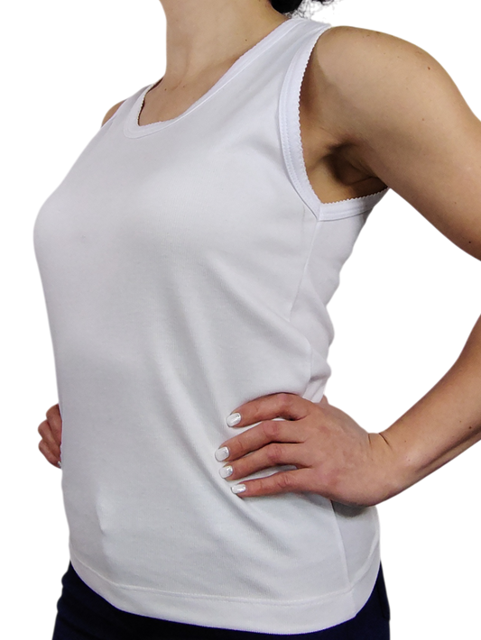 Camiseta de mujer sin mangas  Sailor – Algodón Premium