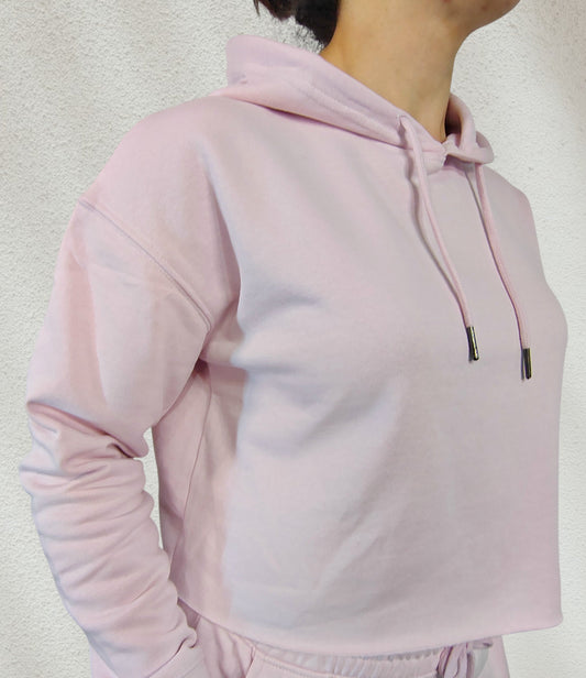 Polerón Crop Mujer palo de rosa