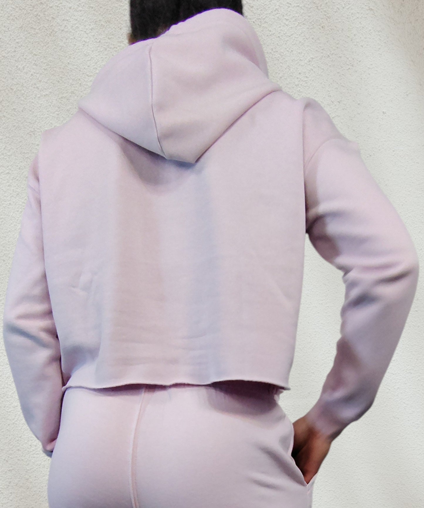 Polerón Crop Mujer palo de rosa