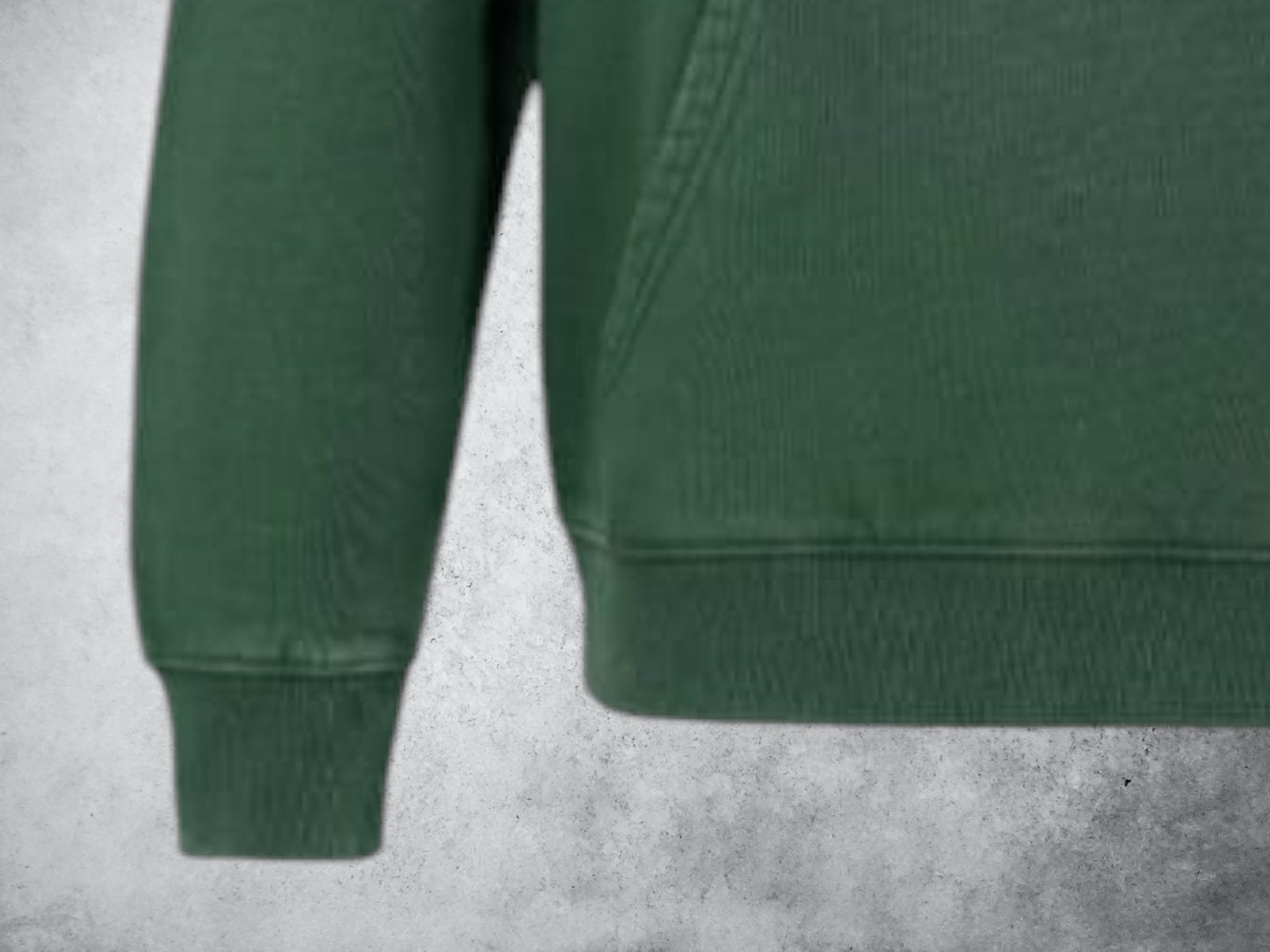 Polerón  canguro  verde 100 % Algodón
