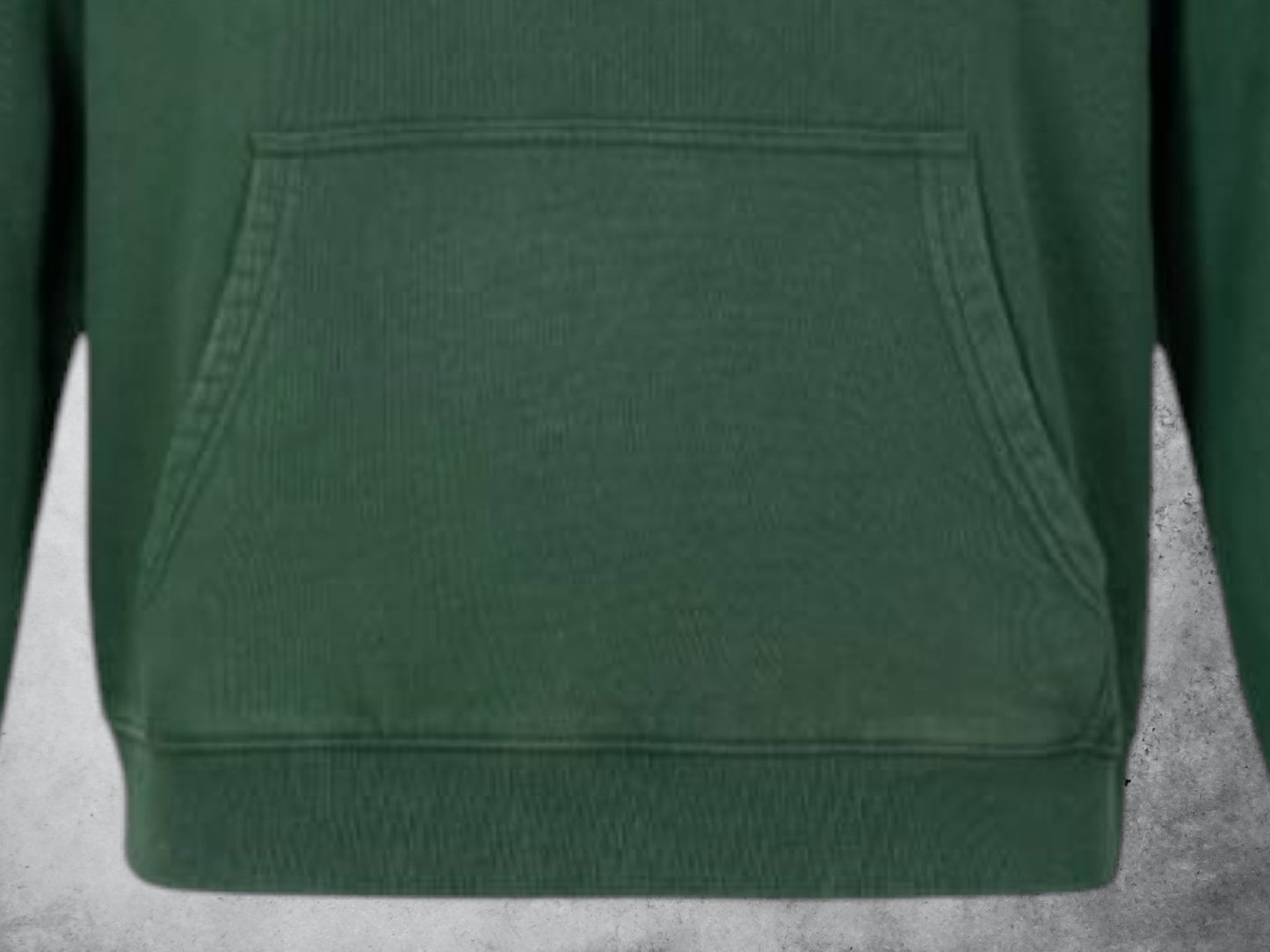 Polerón  canguro  verde 100 % Algodón