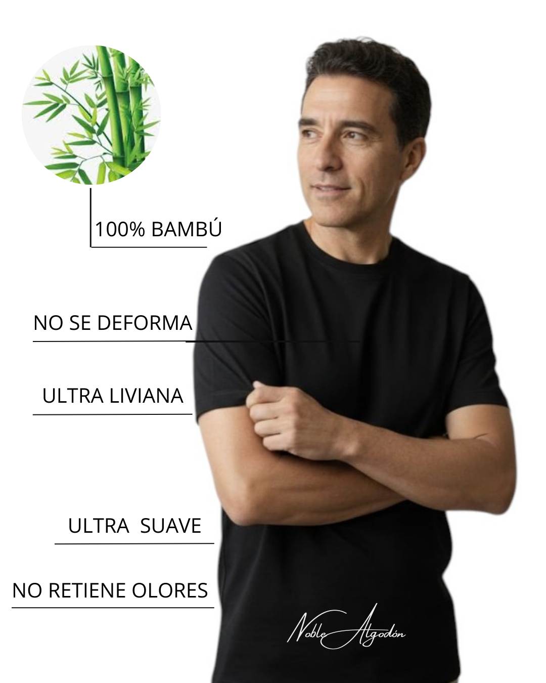 Polera de Bambú 100% – Suave, Cómoda y Atemporal | Noble Algodón