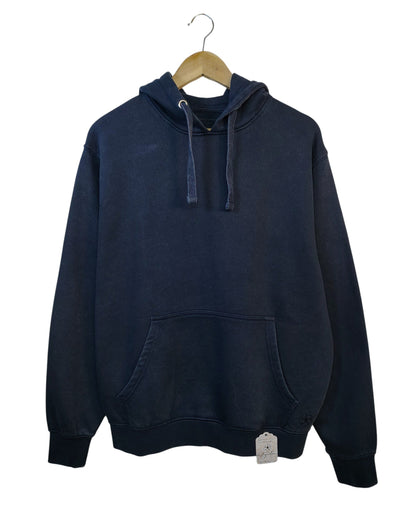 Polerón  azul de Algodón Acid Wash Canguro