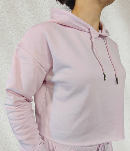Polerón Crop Mujer palo de rosa
