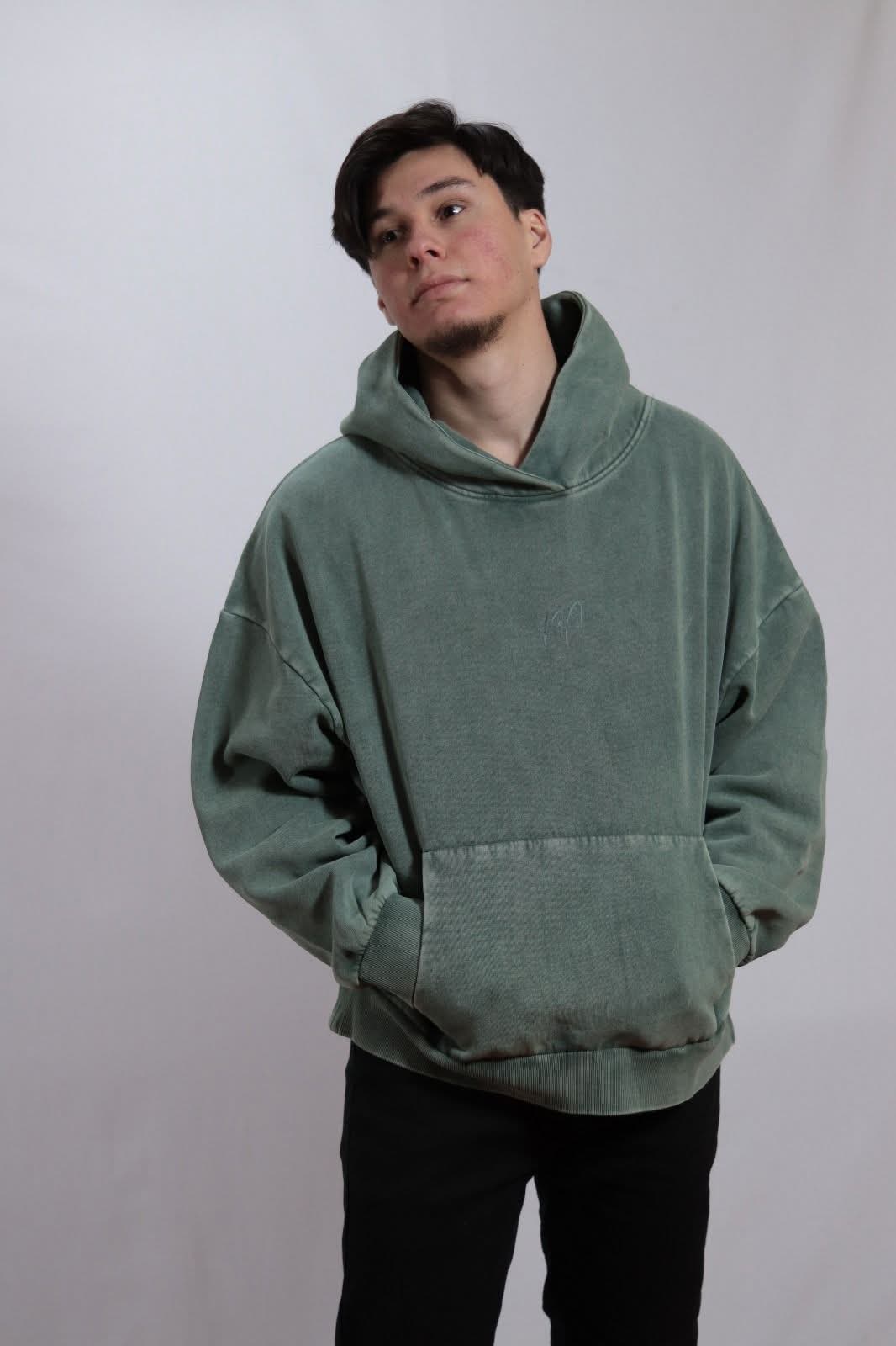 Polerón  oversize Boxy Fit  Acid Wash