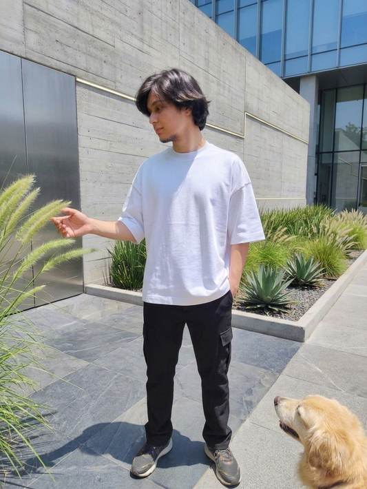 Polera Oversize blanca de Alto Gramaje | Algodón Premium 280 g