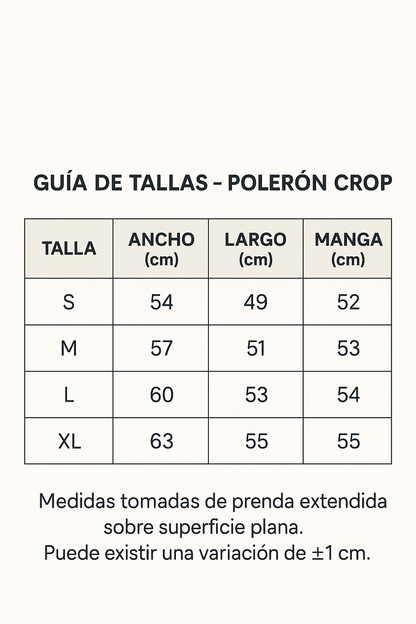 Polerón Crop Mujer arena