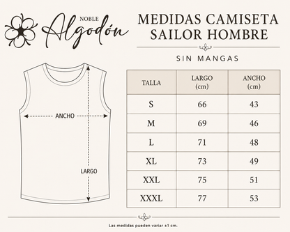 Camiseta Sailor Hombre Sin Mangas – Algodón Premium