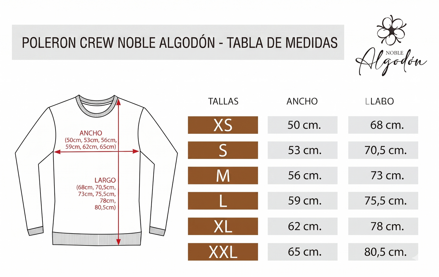 Polerón crew  / sin gorro