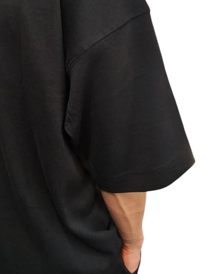 Polera Oversize Negra de Alto Gramaje | Algodón Premium 280 g