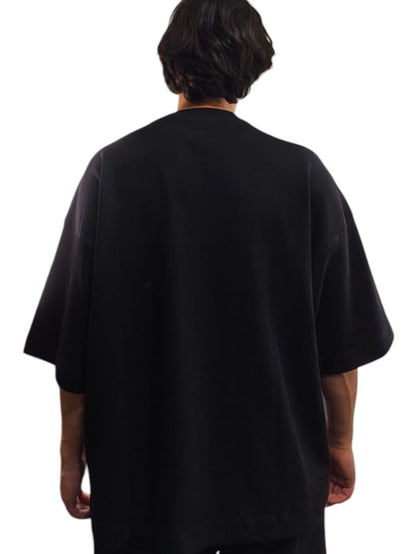 Polera Oversize Negra de Alto Gramaje | Algodón Premium 280 g