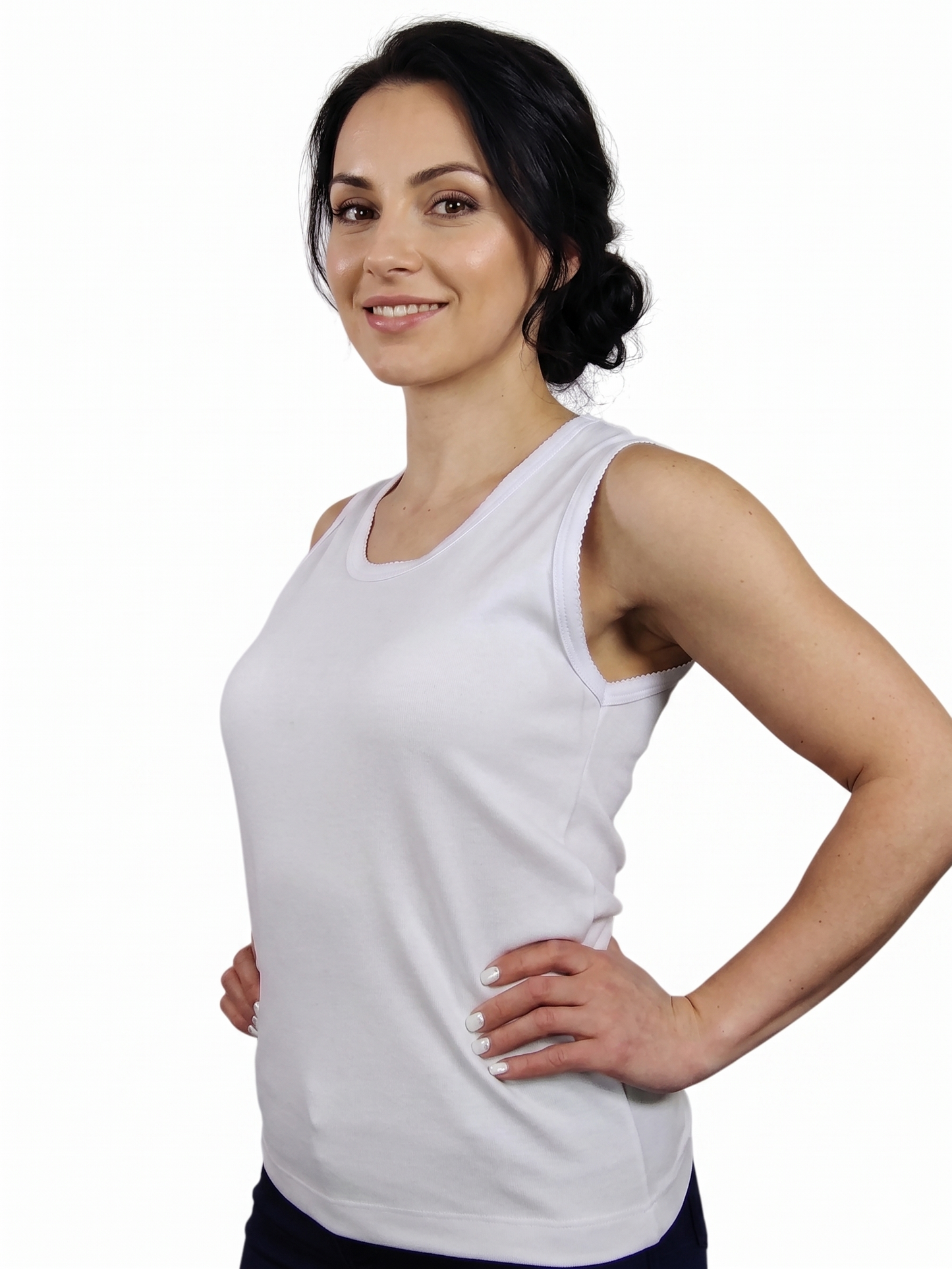 Camiseta de mujer sin mangas  Sailor – Algodón Premium