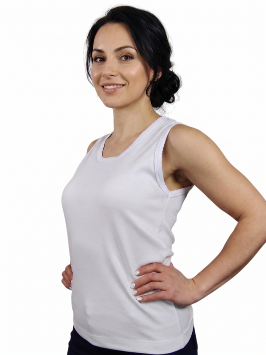 Camiseta de mujer sin mangas  Sailor – Algodón Premium