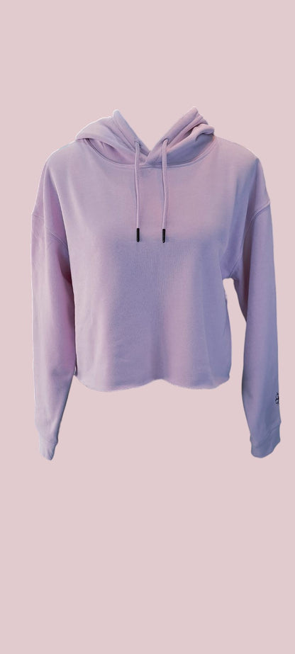 Polerón Crop Mujer rosado de algodón