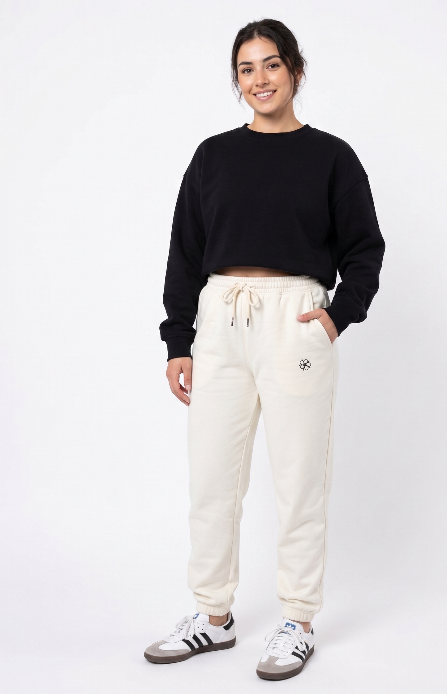 Pantalón Jogger  Algodón arena de mujer