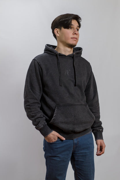 Polerón Acid Wash Canguro Unisex