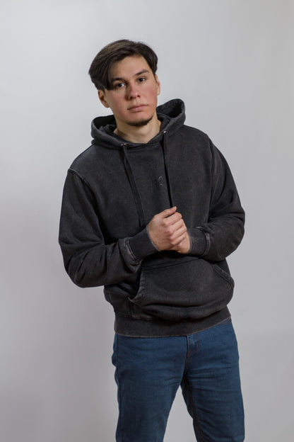 Polerón Acid Wash Canguro Unisex
