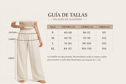 Palazzo de Algodón 100% Natural Mujer – Corte Amplio | Noble Algodón