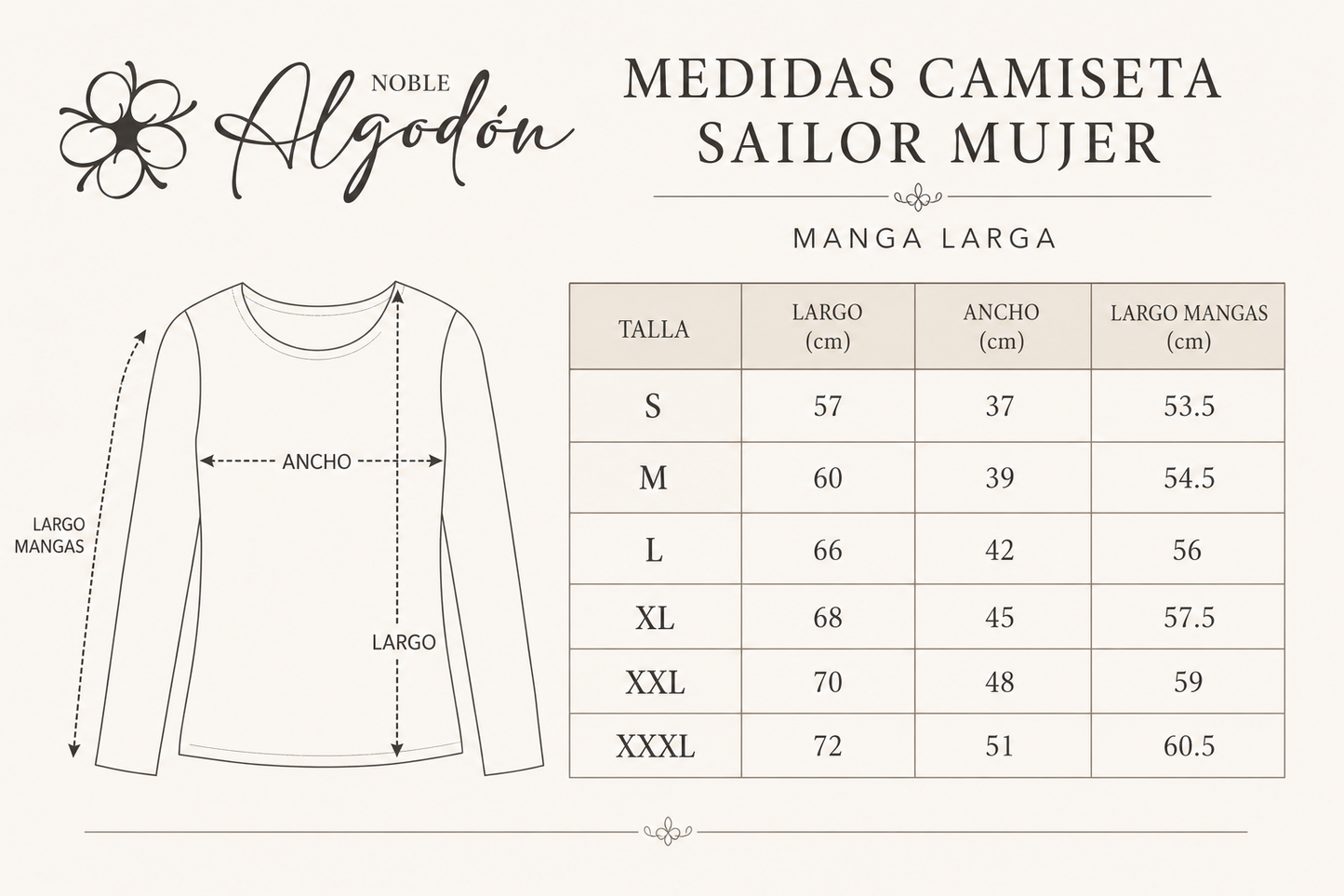 Camiseta Sailor de Algodón Premium – Mujer