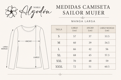 Camiseta Sailor de Algodón Premium – Mujer